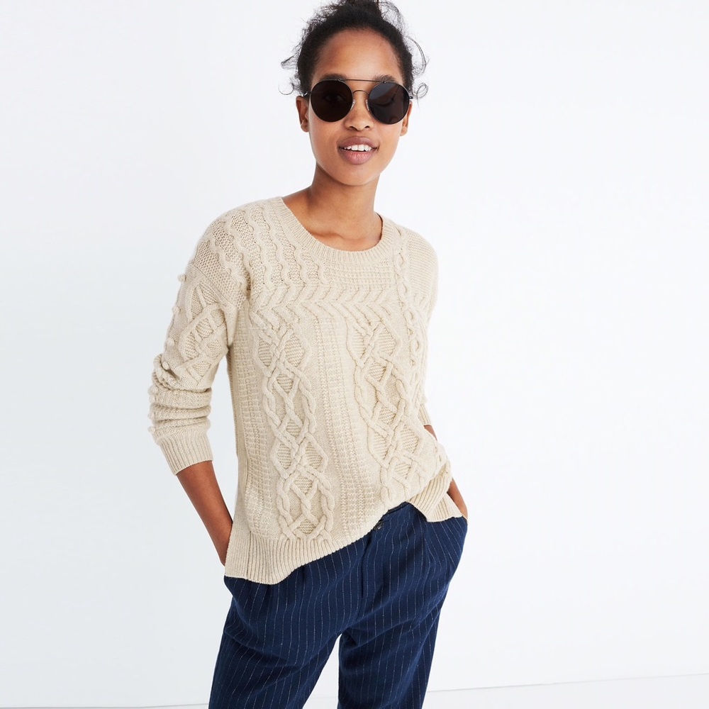 Madewell Open Side Bobble Pullover Sweater